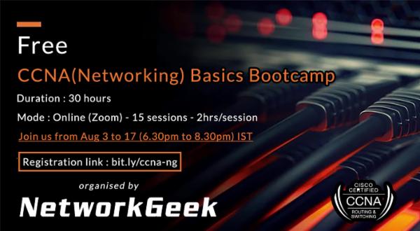 CCNA - Free Bootcamp - Live Class (30 Hrs)